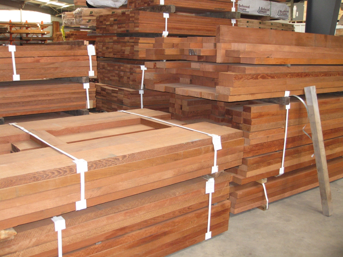 Photo of redwood stack